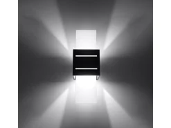 Sollux Lighting Lámparas de pared Solenix moderno de aluminio/vidrio - 1 fuentes luminosas 4000K - L.10 x A.30 cm - Negro Discount
