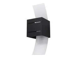 Sollux Lighting Lámparas de pared Solenix moderno de aluminio/vidrio - 1 fuentes luminosas 4000K - L.10 x A.30 cm - Negro Discount