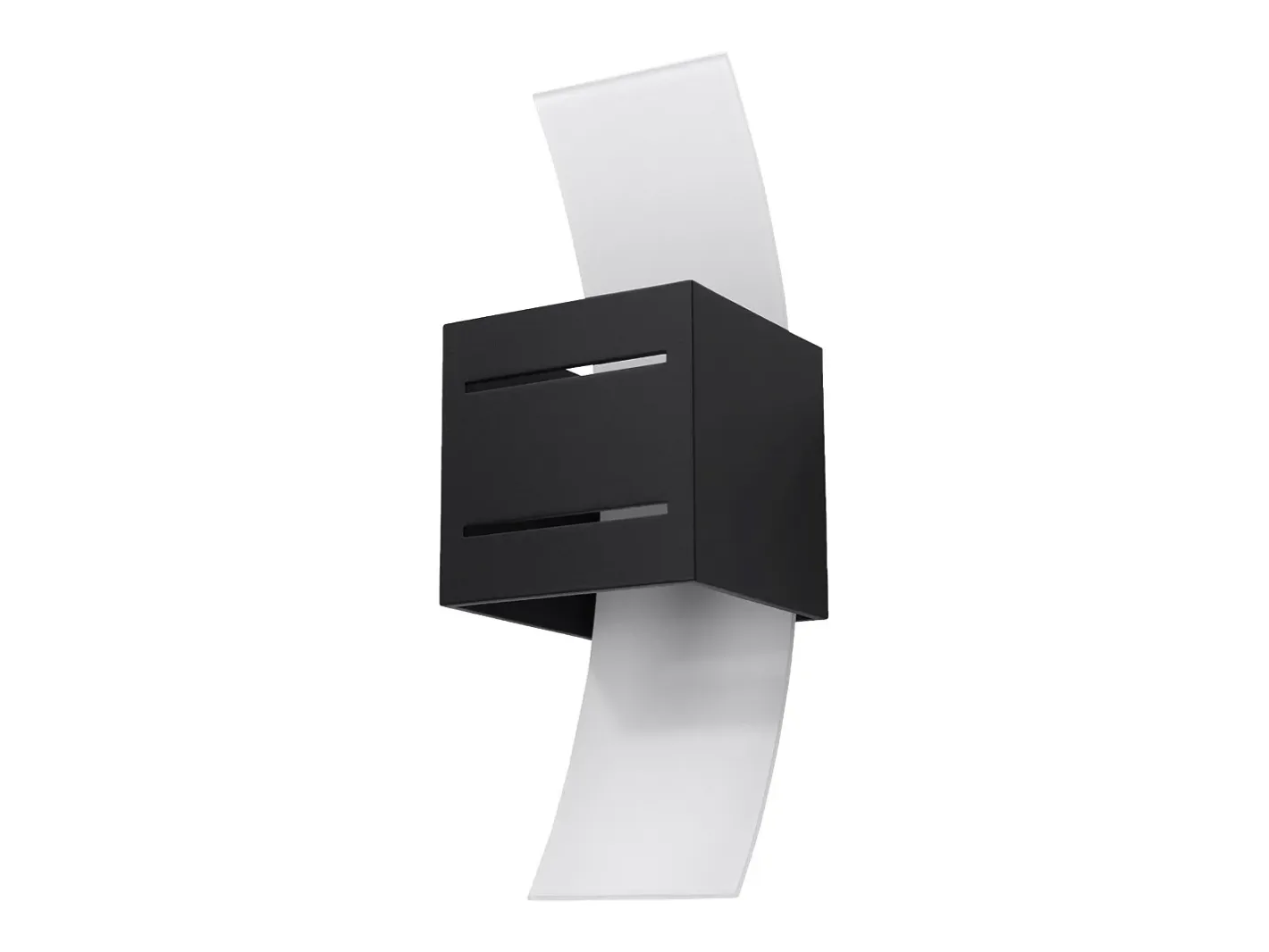 Sollux Lighting Lámparas de pared Solenix moderno de aluminio/vidrio - 1 fuentes luminosas 4000K - L.10 x A.30 cm - Negro Discount