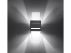 Clearance Sollux Lighting Lámparas de pared Solenix moderno de aluminio/vidrio - 1 fuentes luminosas 4000K - L.10 x A.30 cm - Gris