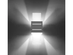 Sollux Lighting Lámparas de pared Solenix moderno de aluminio/vidrio - 1 fuentes luminosas 4000K - L.10 x A.30 cm - Blanco