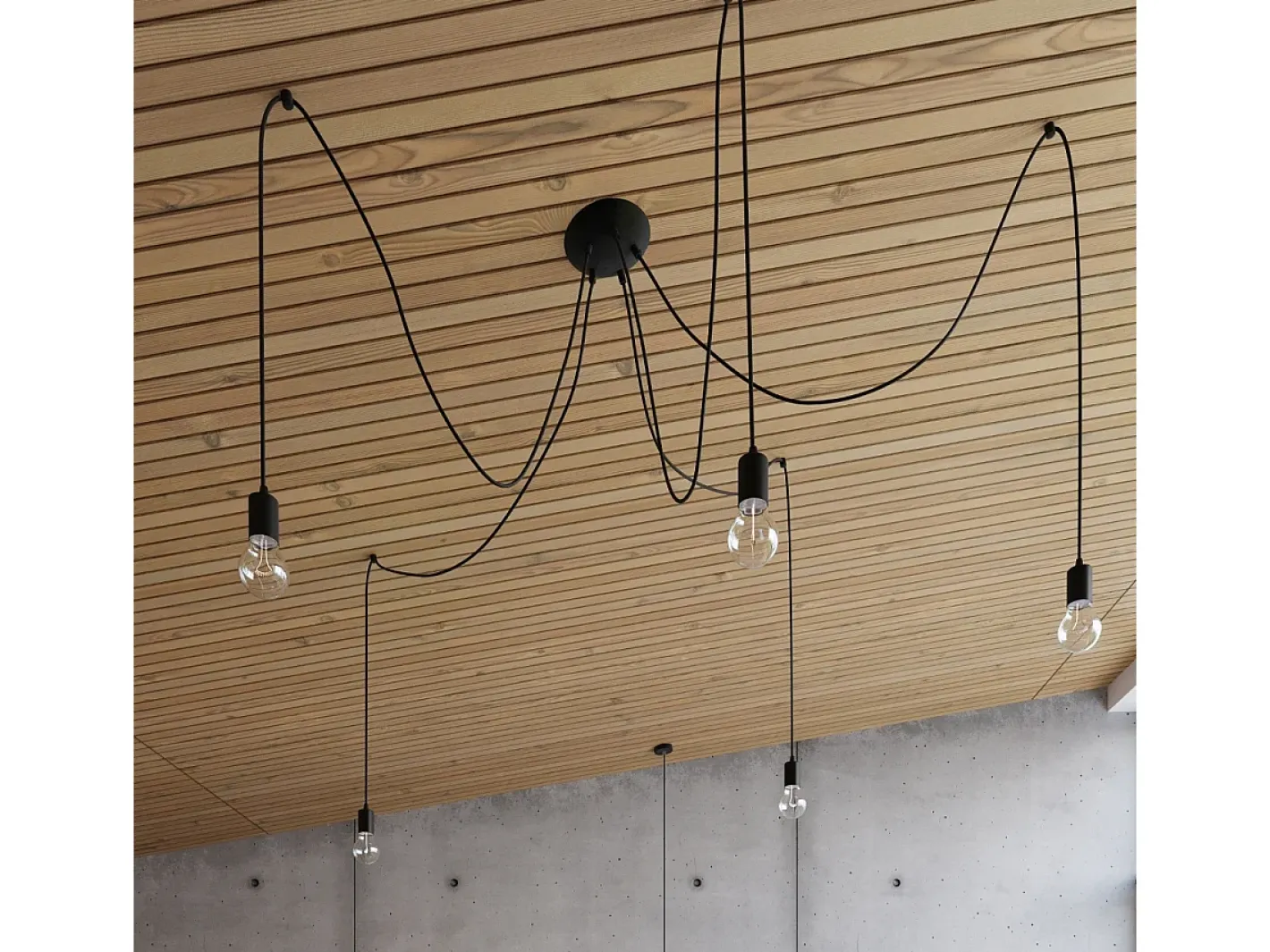 Best Sollux Lighting Lámparas de pared Speis desván de tela/acero - 1 fuentes luminosas 3000K - L.8 x A.100 cm - Negro