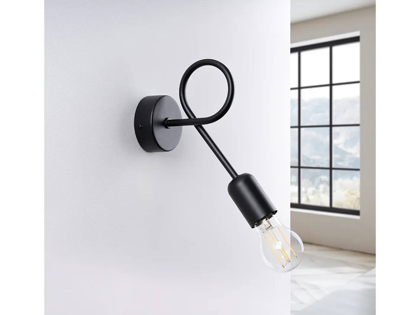 Sollux Lighting Lámparas De Pared Supeł Industrial De Acero - 1 Fuentes Luminosas - L.25 X A.20 Cm - Negro Clearance
