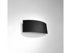 Sollux Lighting Lámparas de pared Terrium moderno de acero - 2 fuentes luminosas 3000K - L.34 x A.14 cm - Negro