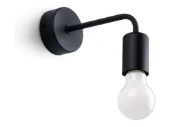 Sollux Lighting Aplique Para Pared-Lámparas de pared Torah moderno de acero - 1 fuentes luminosas 3000K - L.19 x A.14,5 cm - Negro
