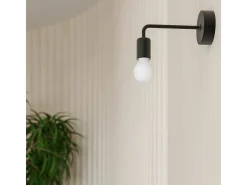 Sollux Lighting Aplique Para Pared-Lámparas de pared Torah moderno de acero - 1 fuentes luminosas 3000K - L.19 x A.14,5 cm - Negro
