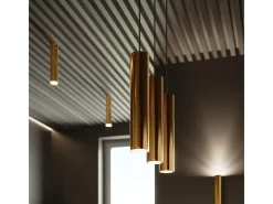Sollux Lighting Lámparas de pared Toris moderno de acero - 2 fuentes luminosas 3000K - L.6 x A.30 cm - brillo Dorado Outlet