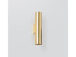 Sollux Lighting Lámparas de pared Toris moderno de acero - 2 fuentes luminosas 3000K - L.6 x A.30 cm - brillo Dorado Outlet