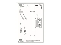 Sollux Lighting Lámparas de pared Toris moderno de acero - 2 fuentes luminosas 4000K - L.6 x A.30 cm - Negro