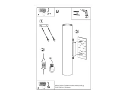 Sollux Lighting Aplique Para Pared-Lámparas de pared Toris moderno de acero - 2 fuentes luminosas 4000K - L.6 x A.30 cm - brillo Dorado