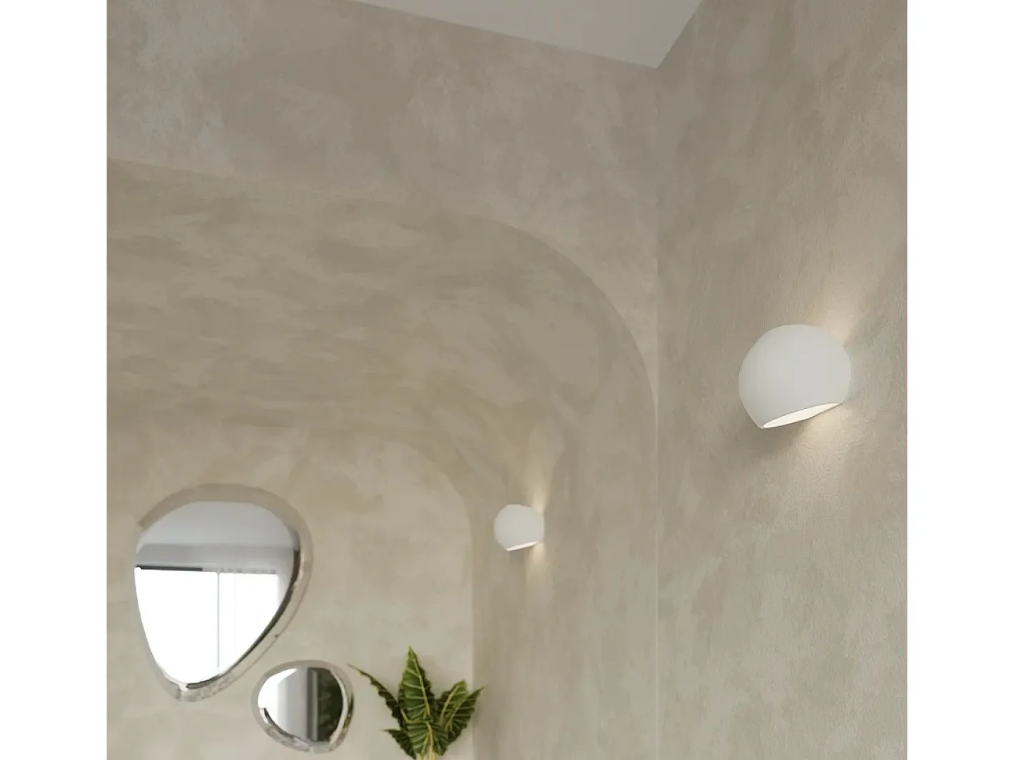 Sollux Lighting Lámparas de pared Torix moderno de cerámica - 1 fuentes luminosas 4000K - L.18 x A.14,5 cm - Blanco Clearance