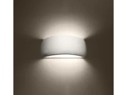 Best Sollux Lighting Lámparas de pared Torow moderno de cerámica - 1 fuentes luminosas 4000K - L.32 x A.13,5 cm - Blanco