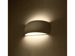 Sollux Lighting Lámparas de pared Torow moderno de cerámica - 1 fuentes luminosas 4000K - L.32 x A.14 cm - Blanco