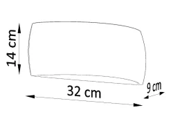 Sollux Lighting Lámparas de pared Torow moderno de cerámica - 1 fuentes luminosas 4000K - L.32 x A.14 cm - Negro