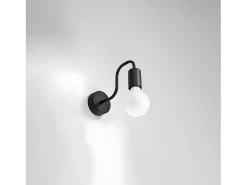 Sale Sollux Lighting Lámparas De Pared Vector Industrial De Acero - 1 Fuentes Luminosas - L.8,5 X A.20 Cm - Negro