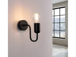 Sale Sollux Lighting Lámparas De Pared Vector Industrial De Acero - 1 Fuentes Luminosas - L.8,5 X A.20 Cm - Negro