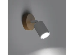 Sollux Lighting Lámparas De Pared Verdo Moderno De Acero/Madera - 1 Fuentes Luminosas - L.16 X A.16 Cm - Madera Blanca Blanco Clearance