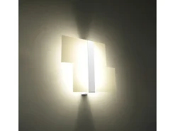Sollux Lighting Aplique Para Pared-Lámparas de pared Verre moderno de acero/vidrio - 2 fuentes luminosas 4000K - L.39 x A.28 cm - Blanco