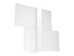 Clearance Sollux Lighting Lámparas de pared Verre moderno de acero/vidrio - 2 fuentes luminosas 3000K - L.39 x A.28 cm - Blanco