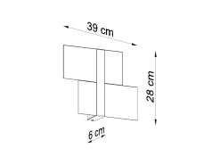 Sollux Lighting Lámparas de pared Verre moderno de acero/vidrio - 2 fuentes luminosas 4000K - L.39 x A.28 cm - cromo/blanco Gris New