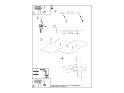 Sollux Lighting Lámparas de pared Verre moderno de acero/vidrio - 2 fuentes luminosas 3000K - L.39 x A.28 cm - cromo/blanco Gris Clearance