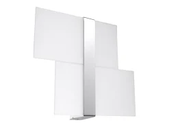 Sollux Lighting Lámparas de pared Verre moderno de acero/vidrio - 2 fuentes luminosas 3000K - L.39 x A.28 cm - cromo/blanco Gris Clearance
