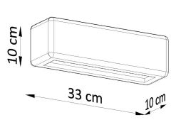 Sollux Lighting Aplique Para Pared-Lámparas de pared Vivin moderno de cerámica - 1 fuentes luminosas 3000K - L.33 x A.10 cm - Blanco