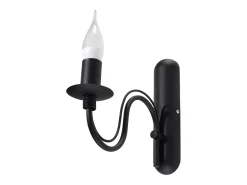 New Sollux Lighting Lámparas de pared Vivow moderno de acero - 1 fuentes luminosas 4000K - L.6 x A.25 cm - Negro