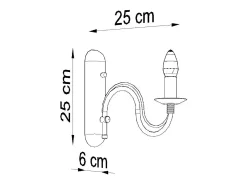 Sollux Lighting Lámparas de pared Vivow moderno de acero - 1 fuentes luminosas 3000K - L.6 x A.25 cm - Negro Sale