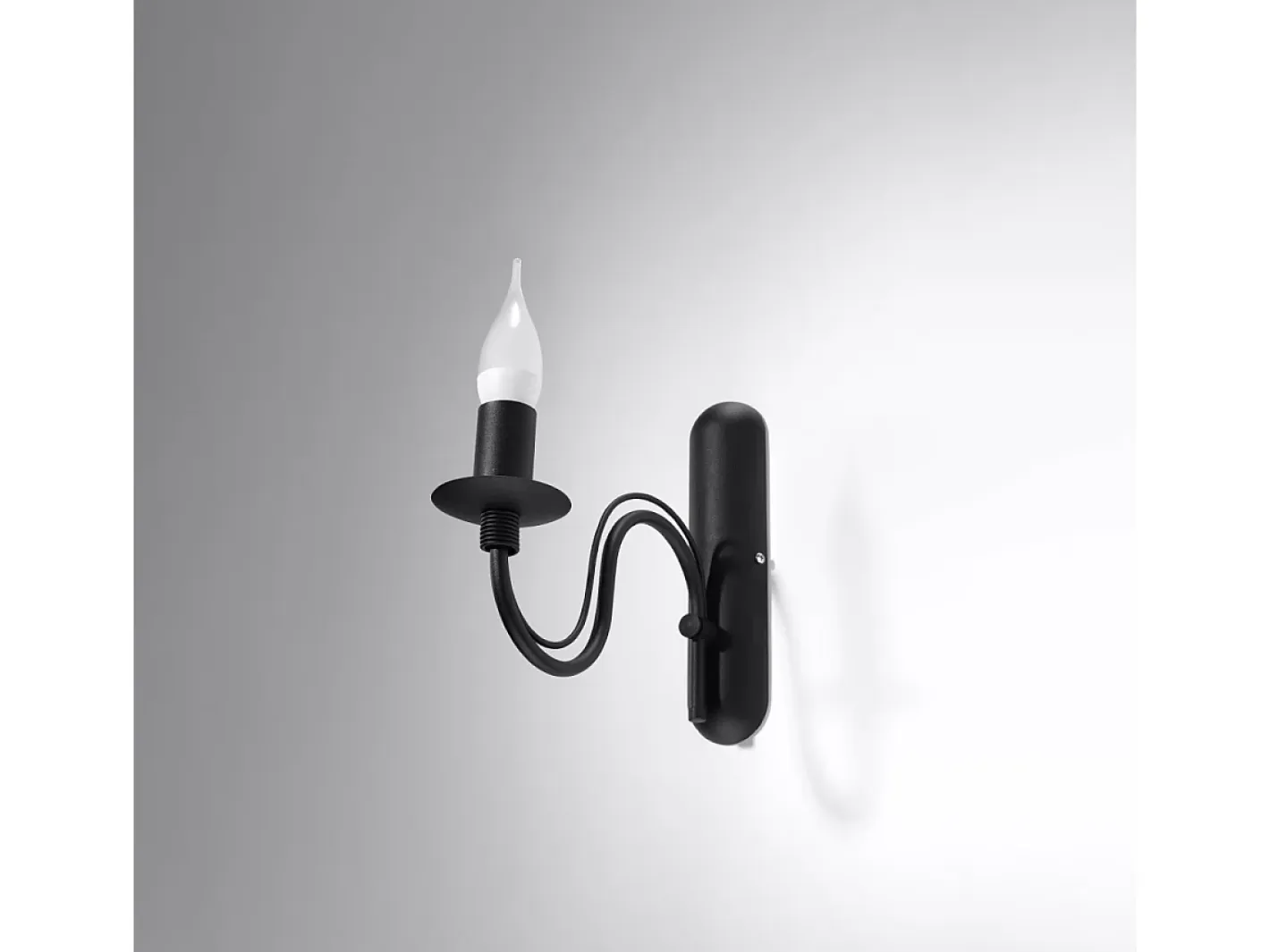 Sollux Lighting Lámparas de pared Vivow moderno de acero - 1 fuentes luminosas 3000K - L.6 x A.25 cm - Negro Sale