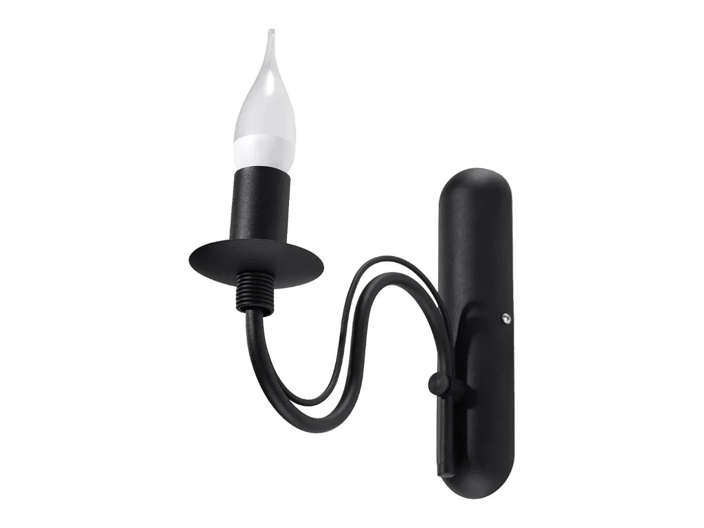 Sollux Lighting Lámparas de pared Vivow moderno de acero - 1 fuentes luminosas 3000K - L.6 x A.25 cm - Negro Sale
