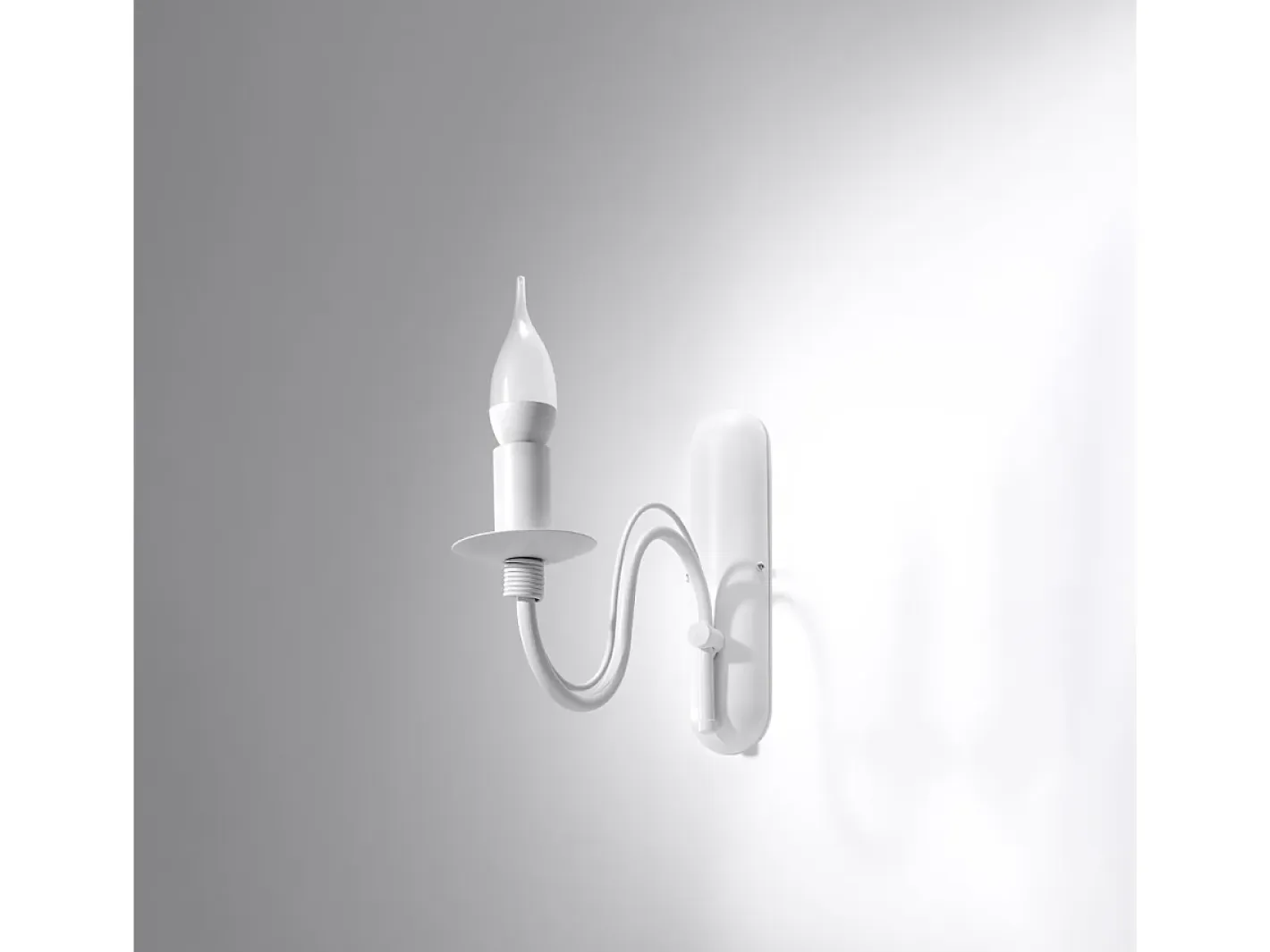 New Sollux Lighting Lámparas de pared Vivow moderno de acero - 1 fuentes luminosas 3000K - L.6 x A.25 cm - Blanco