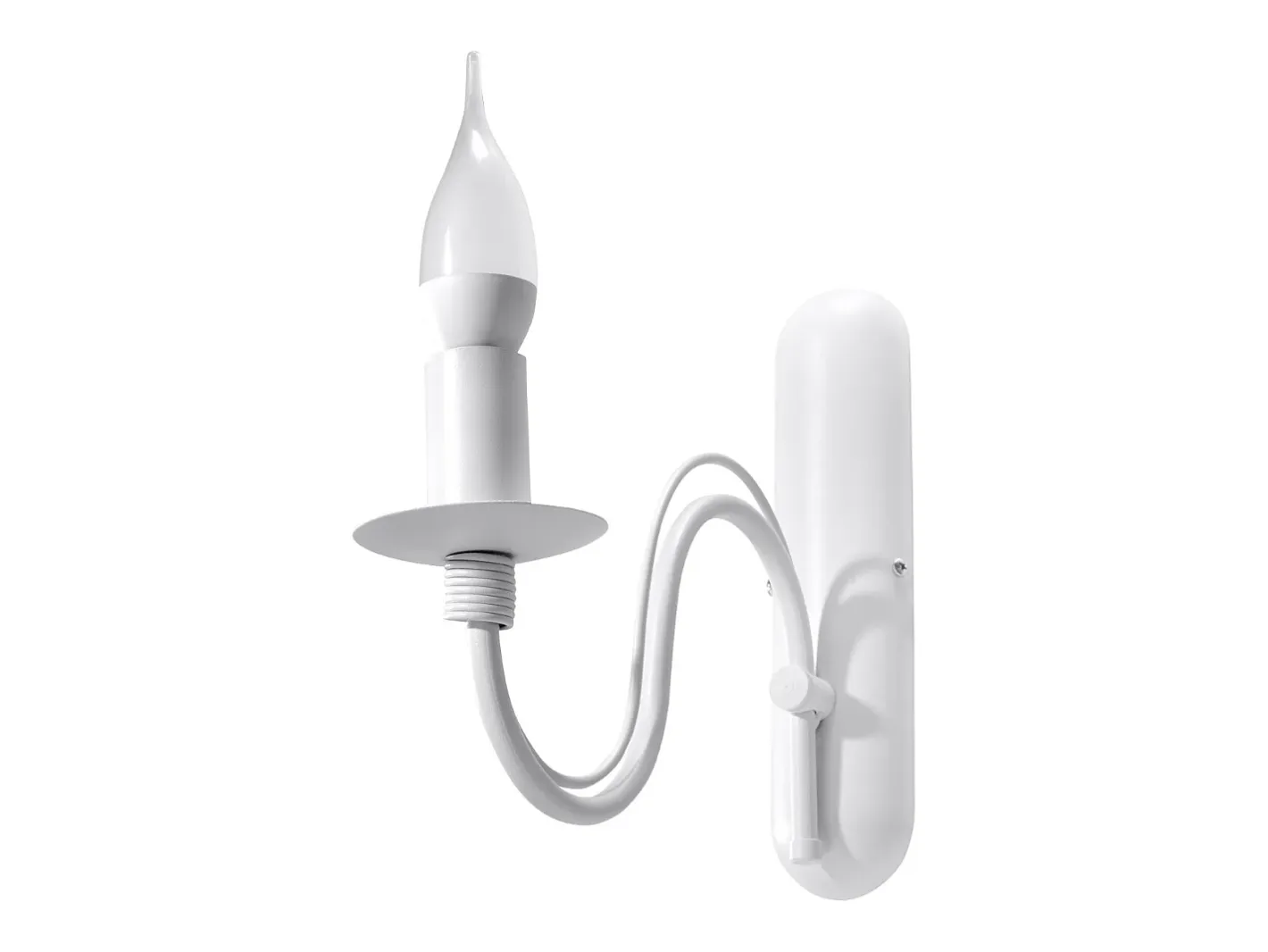 New Sollux Lighting Lámparas de pared Vivow moderno de acero - 1 fuentes luminosas 3000K - L.6 x A.25 cm - Blanco