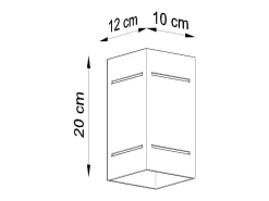Sollux Lighting Lámparas de pared Vivus desván de aluminio - 1 fuentes luminosas 3000K - L.10 x A.20 cm - Gris Discount