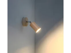Sollux Lighting Lámparas de pared Vorix escandinavo de madera - 1 fuentes luminosas 4000K - L.10 x A.20 cm - madera natural Color natural claro Online