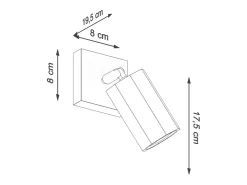 Sollux Lighting Aplique Para Pared-Lámparas de pared Xenor escandinavo de madera - 1 fuentes luminosas 4000K - L.8 x A.17,5 cm - roble Marru00f3n