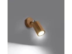 Sollux Lighting Aplique Para Pared-Lámparas de pared Xenor escandinavo de madera - 1 fuentes luminosas 4000K - L.8 x A.17,5 cm - roble Marru00f3n