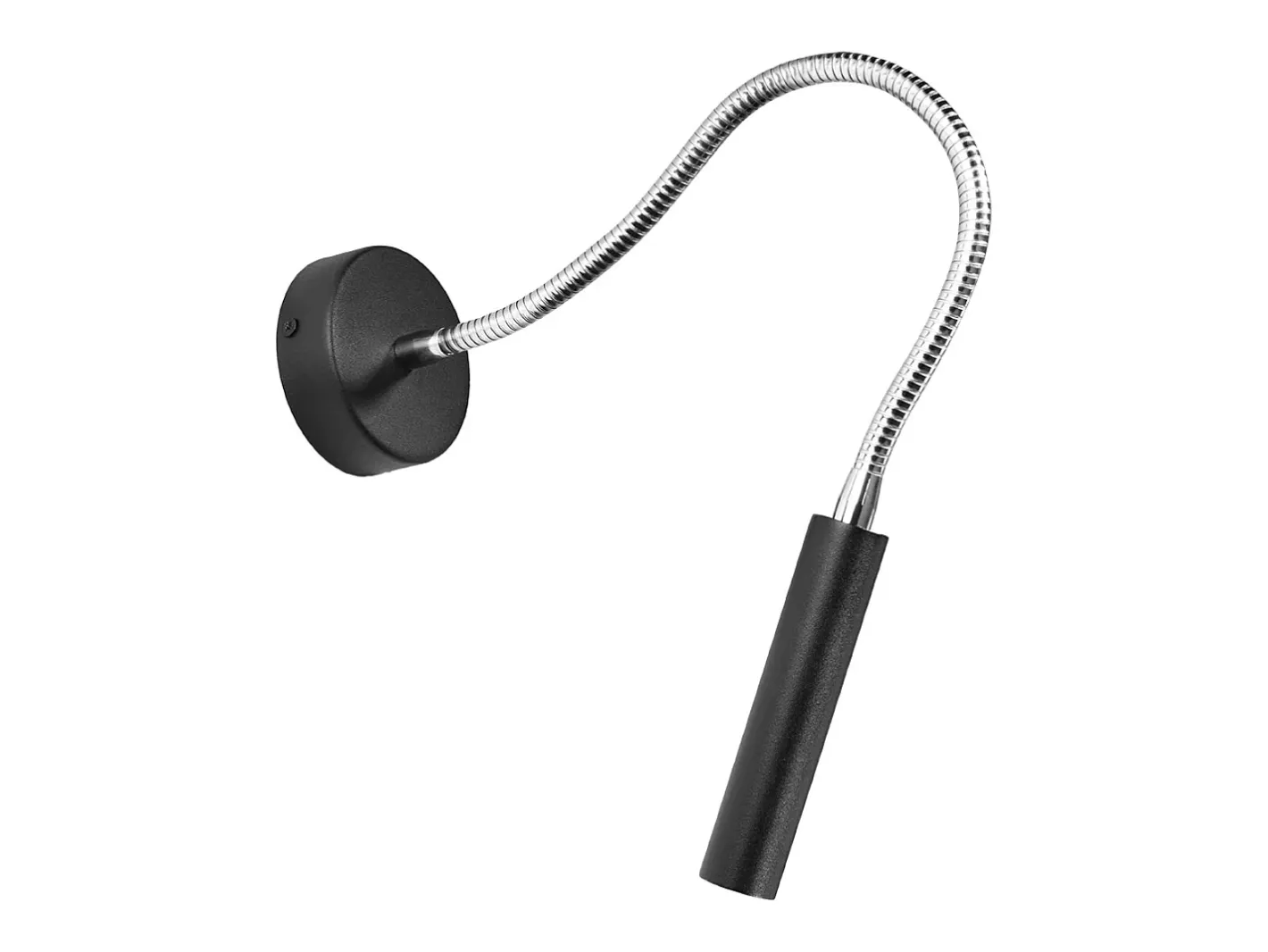Sollux Lighting Aplique Para Pared-Lámparas de pared Xilar moderno de acero - 1 fuentes luminosas 4000K - L.8 x A.52 cm - Negro
