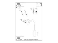 Sollux Lighting Aplique Para Pared-Lámparas de pared Xilar moderno de acero - 1 fuentes luminosas 4000K - L.8 x A.52 cm - Negro