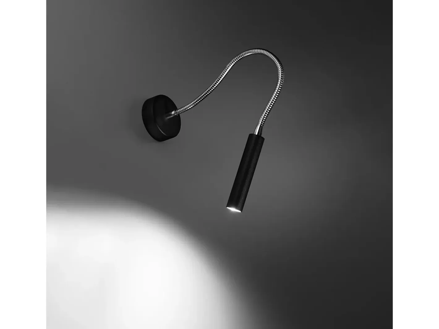 Sollux Lighting Aplique Para Pared-Lámparas de pared Xilar moderno de acero - 1 fuentes luminosas 4000K - L.8 x A.52 cm - Negro