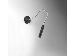 Sollux Lighting Aplique Para Pared-Lámparas de pared Xilar moderno de acero - 1 fuentes luminosas 3000K - L.8 x A.52 cm - Negro