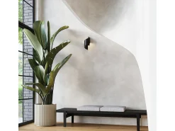 Sollux Lighting Lámparas de pared Zaltonia moderno de acero - 1 fuentes luminosas 3000K - L.15 x A.31 cm - Negro New