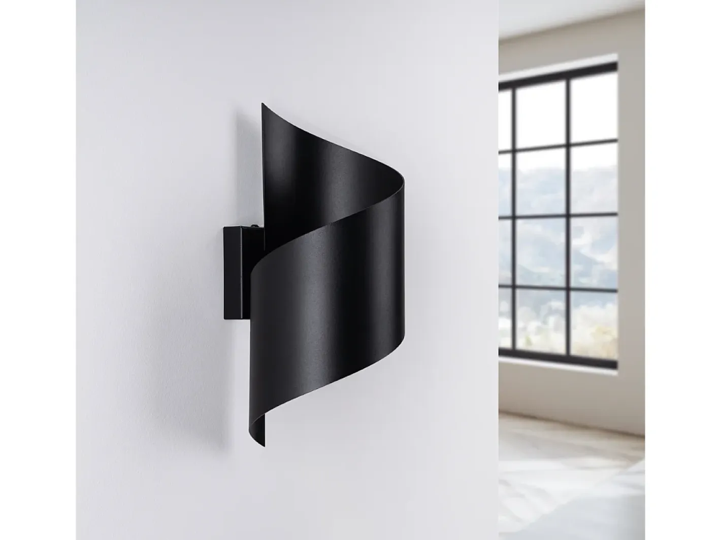 Sollux Lighting Lámparas de pared Zaltonia moderno de acero - 1 fuentes luminosas 3000K - L.15 x A.31 cm - Negro New