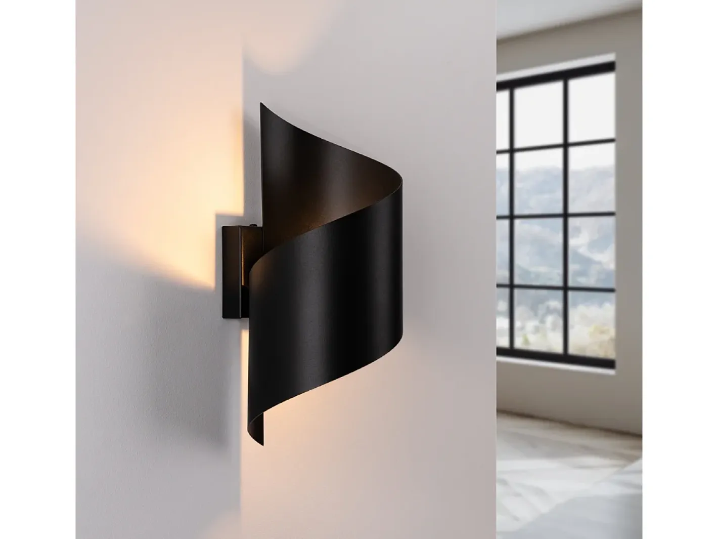 Sollux Lighting Lámparas de pared Zaltonia moderno de acero - 1 fuentes luminosas 3000K - L.15 x A.31 cm - Negro New