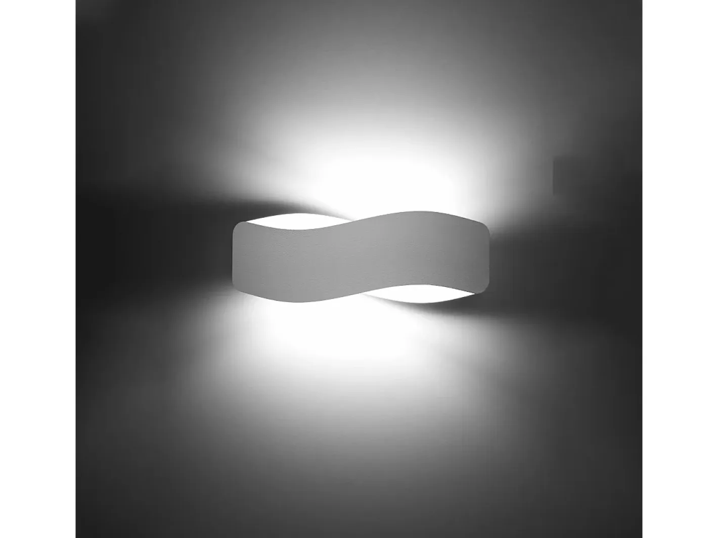 Hot Sollux Lighting Lámparas de pared Zanila moderno de acero - 2 fuentes luminosas 4000K - L.40 x A.15 cm - Blanco