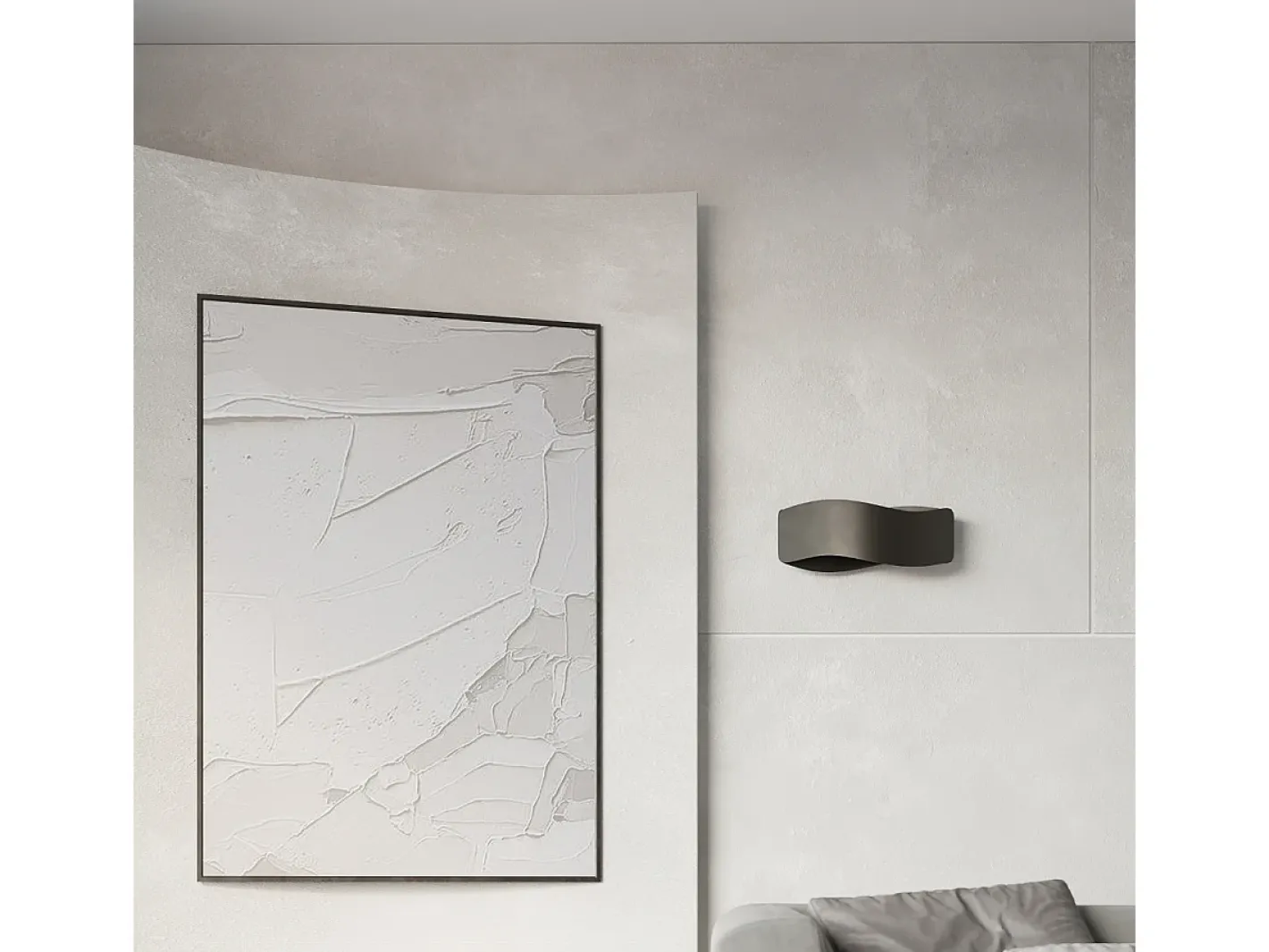 Sollux Lighting Aplique Para Pared-Lámparas de pared Zanila moderno de acero - 2 fuentes luminosas 3000K - L.40 x A.15 cm - Negro