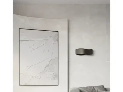 New Sollux Lighting Lámparas de pared Zanila moderno de acero - 2 fuentes luminosas 4000K - L.40 x A.15 cm - Negro