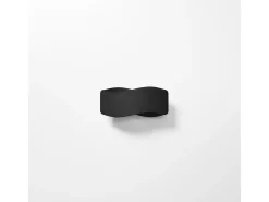 New Sollux Lighting Lámparas de pared Zanila moderno de acero - 1 fuentes luminosas 3000K - L.30 x A.13 cm - Negro