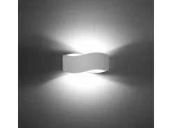 Sollux Lighting Aplique Para Pared-Lámparas de pared Zanila moderno de acero - 1 fuentes luminosas 4000K - L.30 x A.13 cm - Blanco