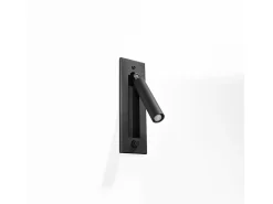 Outlet Sollux Lighting Lámparas de pared Zarenex moderno de acero - 1 fuentes luminosas 3000K - L.6,5 x A.20 cm - Negro